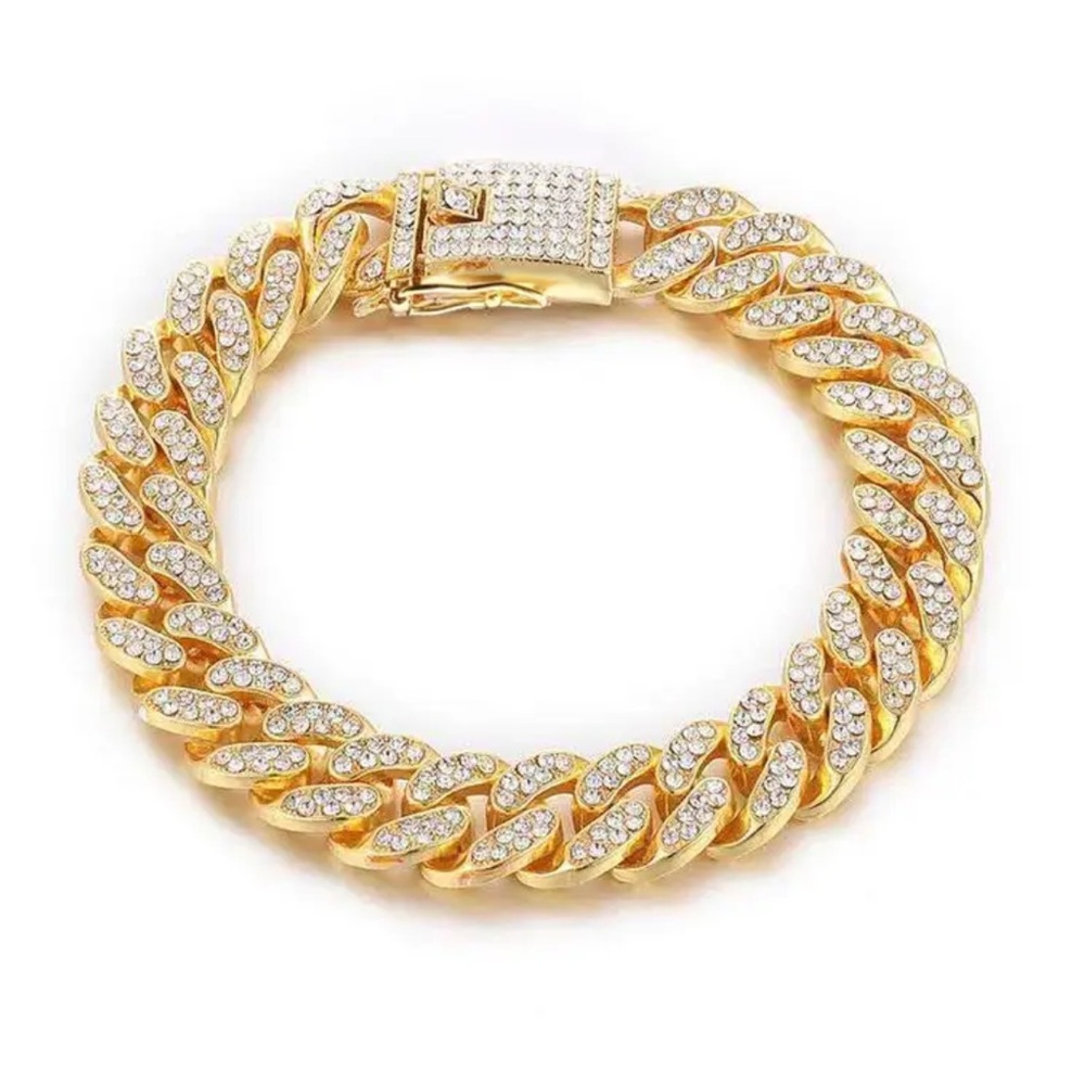 New Men’s Iced Out CZ Diamond Link Chain Bracelet